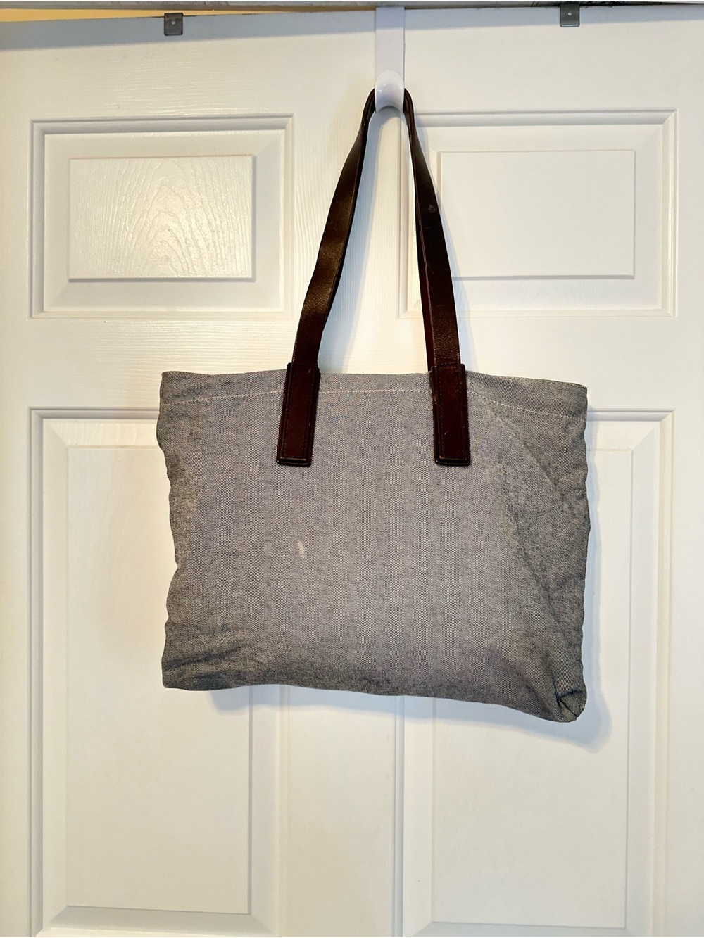 Everlane ‘The Twill’ Tote with Dark Brown Leather Straps